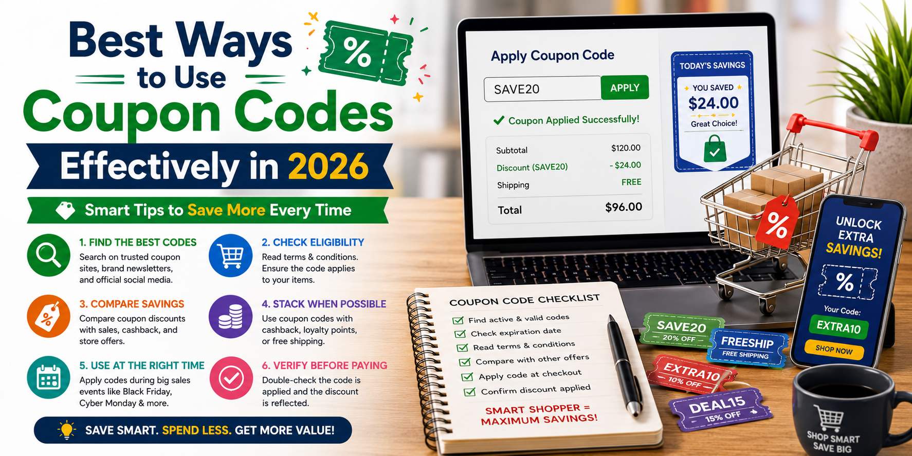 Best Ways to Use Coupon Codes Effectively in 2026 
